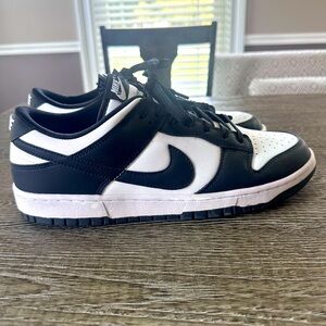 Nike Men's Dunk Low Retro Black and White Sneakers
